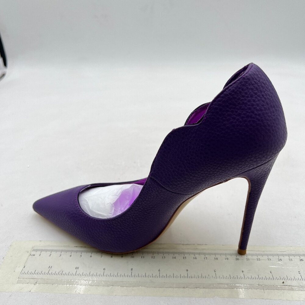 FSJ Dark Purple Pointed Toe High Heels Sexy Stiletto Pumps Office Lady Shoes - Picture 2 of 8